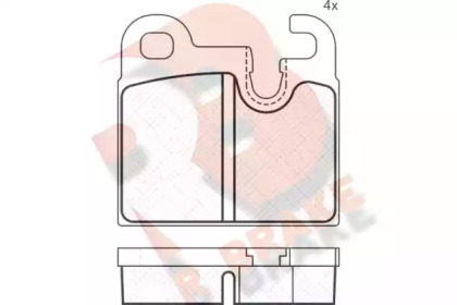 Комплект тормозных колодок (R BRAKE: RB0302)