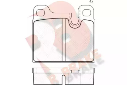 Комплект тормозных колодок (R BRAKE: RB0303)