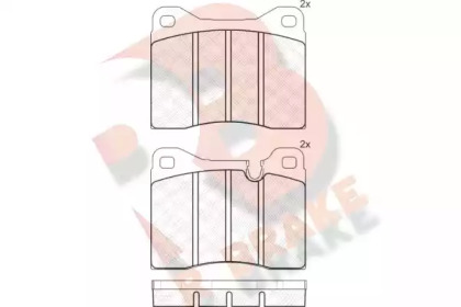 Комплект тормозных колодок (R BRAKE: RB0304)