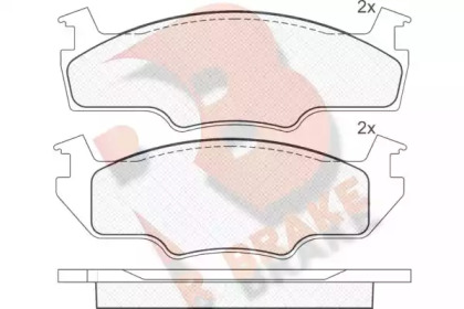 Комплект тормозных колодок (R BRAKE: RB0333)