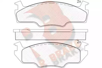 Комплект тормозных колодок (R BRAKE: RB0334)