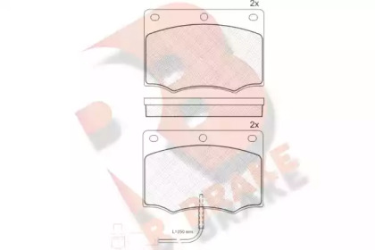 Комплект тормозных колодок (R BRAKE: RB0335)