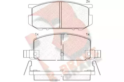 Комплект тормозных колодок (R BRAKE: RB0348)