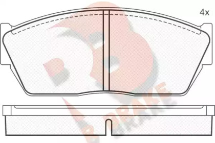 Комплект тормозных колодок (R BRAKE: RB0388)