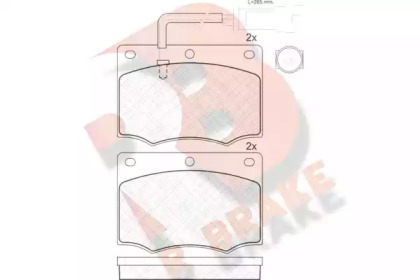 Комплект тормозных колодок (R BRAKE: RB0395)