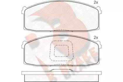 Комплект тормозных колодок (R BRAKE: RB0396)