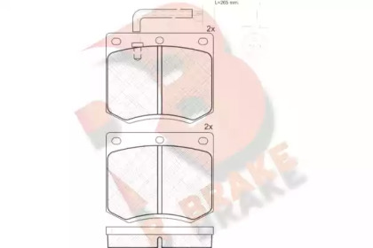 Комплект тормозных колодок (R BRAKE: RB0402)