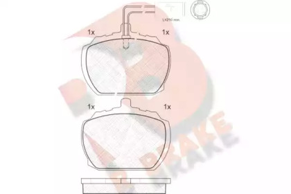 Комплект тормозных колодок (R BRAKE: RB0406)