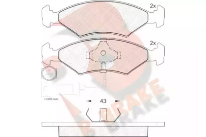 Комплект тормозных колодок (R BRAKE: RB0410)