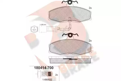 Комплект тормозных колодок (R BRAKE: RB0414-700)