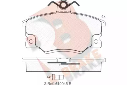 Комплект тормозных колодок (R BRAKE: RB0415)