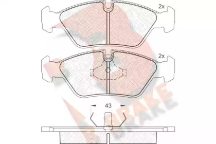 Комплект тормозных колодок (R BRAKE: RB0423)