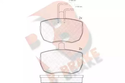 Комплект тормозных колодок (R BRAKE: RB0427)