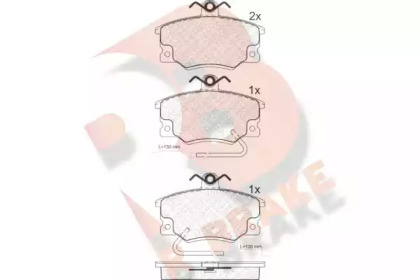 Комплект тормозных колодок (R BRAKE: RB0439)