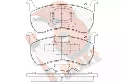 Комплект тормозных колодок (R BRAKE: RB0446)