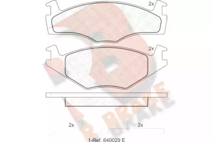 Комплект тормозных колодок (R BRAKE: RB0459)