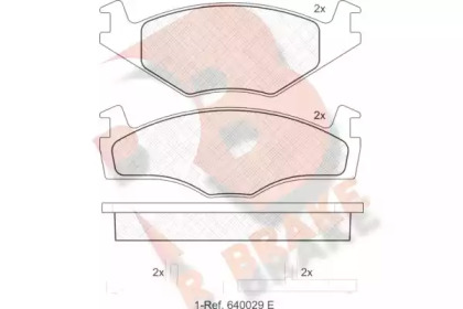 Комплект тормозных колодок (R BRAKE: RB0460)