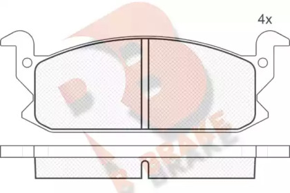 Комплект тормозных колодок (R BRAKE: RB0467)