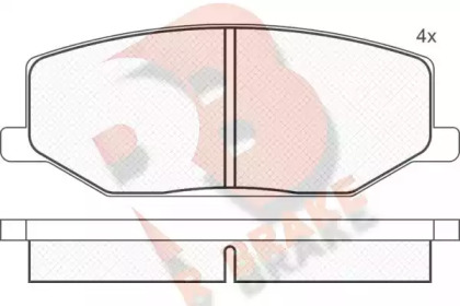 Комплект тормозных колодок (R BRAKE: RB0468)