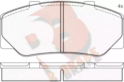 Комплект тормозных колодок (R BRAKE: RB0472)