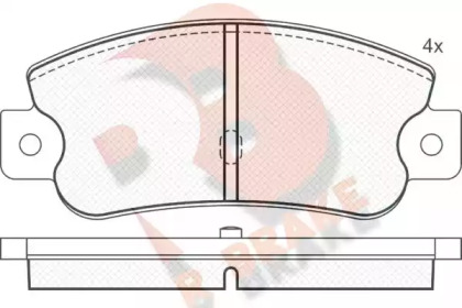 Комплект тормозных колодок (R BRAKE: RB0490)