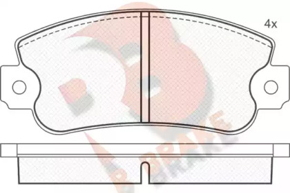 Комплект тормозных колодок (R BRAKE: RB0496)