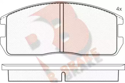 Комплект тормозных колодок (R BRAKE: RB0497)