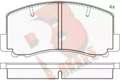 Комплект тормозных колодок (R BRAKE: RB0502)