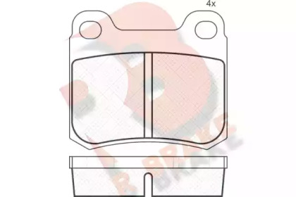 Комплект тормозных колодок (R BRAKE: RB0517)