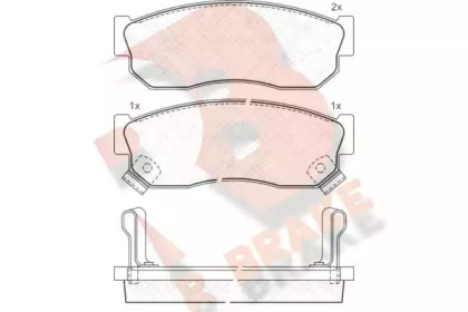 Комплект тормозных колодок (R BRAKE: RB0519)