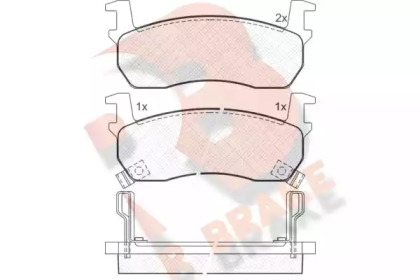 Комплект тормозных колодок (R BRAKE: RB0530)