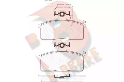 Комплект тормозных колодок (R BRAKE: RB0531)