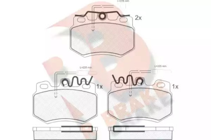Комплект тормозных колодок (R BRAKE: RB0555)
