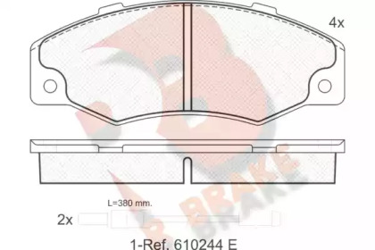 Комплект тормозных колодок (R BRAKE: RB0556)