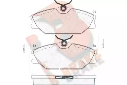 Комплект тормозных колодок (R BRAKE: RB0557)