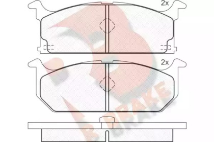 Комплект тормозных колодок (R BRAKE: RB0586)