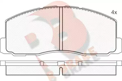 Комплект тормозных колодок (R BRAKE: RB0602)