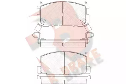 Комплект тормозных колодок (R BRAKE: RB0605)