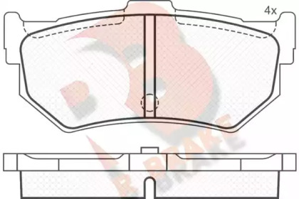 Комплект тормозных колодок (R BRAKE: RB0607)