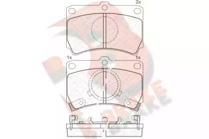 Комплект тормозных колодок (R BRAKE: RB0611)