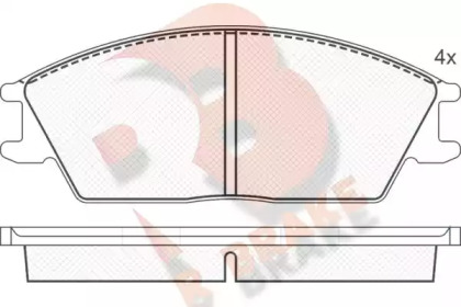 Комплект тормозных колодок (R BRAKE: RB0616)