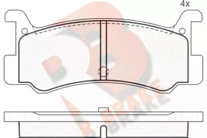 Комплект тормозных колодок (R BRAKE: RB0621)