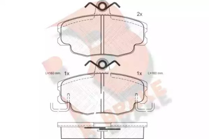 Комплект тормозных колодок (R BRAKE: RB0622)