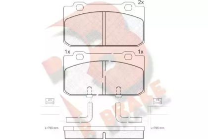 Комплект тормозных колодок (R BRAKE: RB0632)