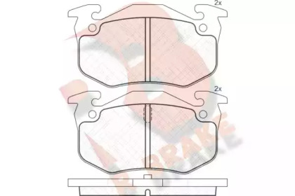 Комплект тормозных колодок (R BRAKE: RB0649)