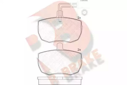 Комплект тормозных колодок (R BRAKE: RB0671)