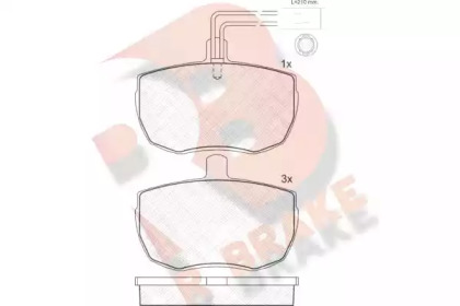 Комплект тормозных колодок (R BRAKE: RB0672)