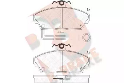 Комплект тормозных колодок (R BRAKE: RB0676)