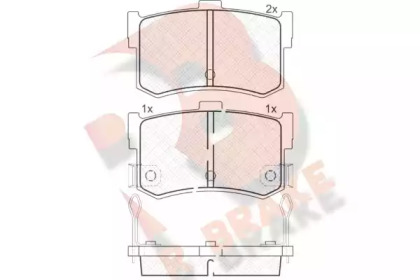 Комплект тормозных колодок (R BRAKE: RB0677)