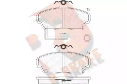 Комплект тормозных колодок (R BRAKE: RB0678)